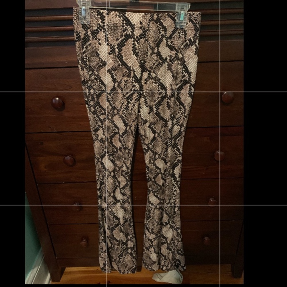 Snake print palazzo pants